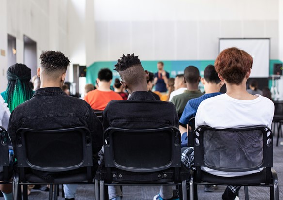 Young people in a classroom